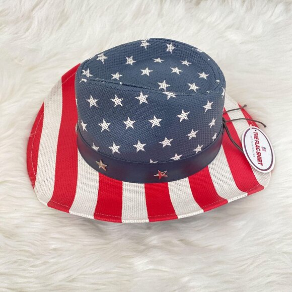American Flag Cowboy Paper Hat - Picture 3 of 5